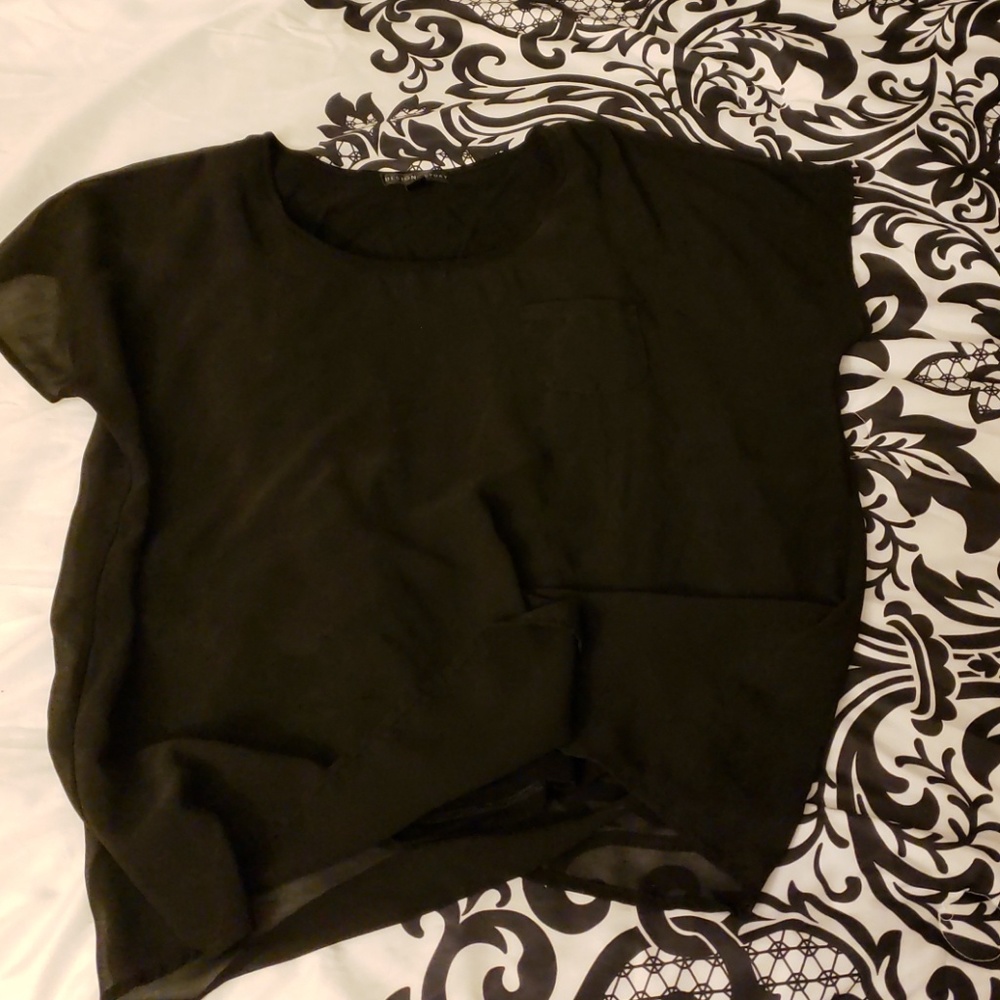 Two layer sheer flowy top